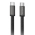 Кабель Type-C - Type-C Borofone BX124 Peace 60W 100см 3A  (black)