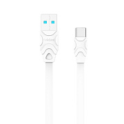 Кабель USB - Type-C Celebrat CB-02T  120см 2,4A  (white)