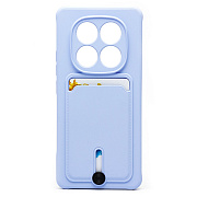 Чехол-накладка - SC304 с картхолдером для "Xiaomi Redmi Note 14 Pro 5G Global" (light violet)