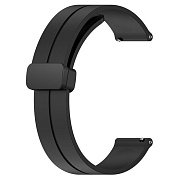 Ремешок - WB29 Универсальный 22мм силикон на магните (black)