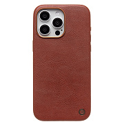 Чехол-накладка Cellis SM031 SafeMag для "Apple iPhone 15 Pro Max" Натуральная кожа (brown) (237498)