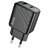 Адаптер Сетевой Hoco CS23A Sunlight PD+QC* USB/Type-C 30W (black)