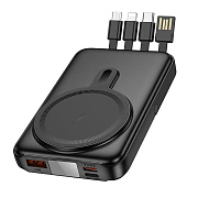 Внешний аккумулятор Hoco J135 22.5W+PD20W SafeMag (повр. уп.) 10000mAh Micro/Type-C/USB/Type-C/SafeMag (black)