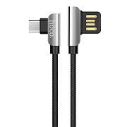 Кабель USB - micro USB Hoco U42 Exquisite steel 12W 120см 2,4A  (black)