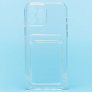 Чехол-накладка - SC276 с картхолдером для "Apple iPhone 13 Pro Max" (transparent)