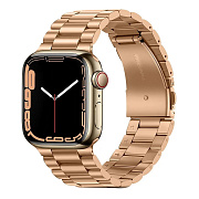 Ремешок - ApW36 металл блочный на застежке Apple Watch 38/40/41 mm (rose gold)