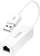 Адаптер Hoco UA22 OTG USB/ethernet RJ45 (100 Mbps) (white)