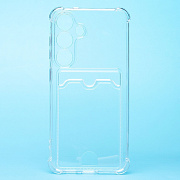 Чехол-накладка - SC276 с картхолдером для "Samsung Galaxy S24 FE" (transparent)