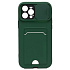 Чехол-накладка - PC066 с картхолдером (360) для "Apple iPhone 12 Pro Max" (green/black) (206985)