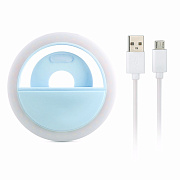 Вспышка для селфи - RK-12 световое кольцо (тех.уп.) (blue)