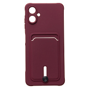 Чехол-накладка - SC304 с картхолдером для "Samsung Galaxy A06" (bordo) (235676)