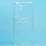 Чехол-накладка - SC276 с картхолдером для "Samsung Galaxy S25 FE" (transparent) (242287)