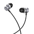 Проводные наушники с микрофоном внутриканальные Hoco M106 Jack 3,5  (metal gray)