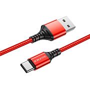 Кабель USB - Type-C Borofone BX54 Ultra bright 12W 100см 2,4A  (red)
