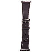Ремешок - ApW18 Apple Watch 42/44/45/49 mm кожаный на классической пряжке (gray)
