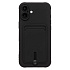 Чехол-накладка - SC304 c картхолдером для "Apple iPhone 16 Plus" (black) (234442)