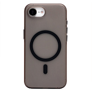 Чехол-накладка - SM038 SafeMag для "Apple iPhone 16e" (black/matte transparent)