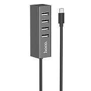 Хаб Type-C Hoco HB1 USB-4USB (80cm) (tarnish)