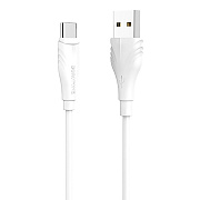 Кабель USB - Type-C Borofone BX18  200см 3A  (white)