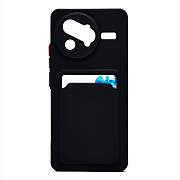 Чехол-накладка - SC337 с картхолдером для "Xiaomi Poco F7 Pro" (black) (240004)