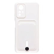 Чехол-накладка - SC304 с картхолдером для "Xiaomi Redmi Note 12S" (white)