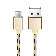 Кабель USB - micro USB Borofone BX24 Ring 12W 100см 2,4A  (gold)