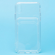 Чехол-накладка - SC276 с картхолдером для "Apple iPhone X/iPhone Xs" (transparent)