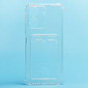 Чехол-накладка - SC276 с картхолдером для "Xiaomi Poco C65" (transparent) (225747)