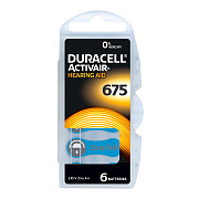 Элемент воздушно-цинковый Duracell ZA675 (6-BL) (для слуховых аппаратов)  (6/60/600/54000)