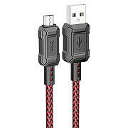 Кабель USB - micro USB Hoco X94 Leader 12W 100см 2,4A  (red)