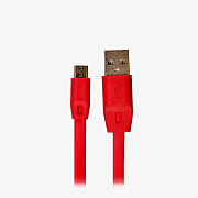 Кабель USB - micro USB Brera Black Diamond 7,5W 100см 1,5A  (red)