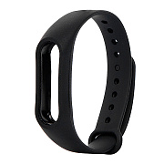 Ремешок - WB13 Xiaomi Mi Band 2 силикон на кнопке (регулируемый) (black)