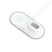 ЗУ Сетевое Беспроводное Hoco CW21 Wisdom 3-in-1 (white)