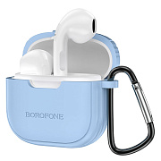 Беспроводные Bluetooth-наушники Borofone TWS BW29 с чехлом (azure blue)