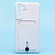 Чехол-накладка - SC304 с картхолдером для "Samsung SM-G990 Galaxy S21FE" (white) (208753)