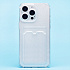 Чехол-накладка - SC300 с картхолдером для "Apple iPhone 15 Pro Max" (white)
