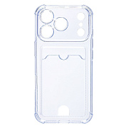 Чехол-накладка - SC276 с картхолдером для "Apple iPhone 17 Pro" (light blue)