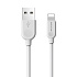 Кабель USB - Apple lightning Borofone BX14 12W 300см 2,4A  (white)