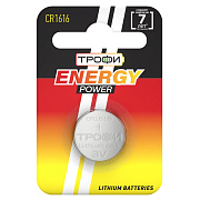 Элемент литиевый Трофи CR1616 ENERGY POWER Lithium (1-BL) (10) (1800)