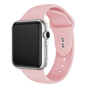 Ремешок - ApW Sport Band Apple Watch 42/44/45/49 mm силикон на кнопке (S) (light pink)