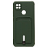 Чехол-накладка - SC304 с картхолдером для "Xiaomi Redmi 10A" (dark green) (208513)