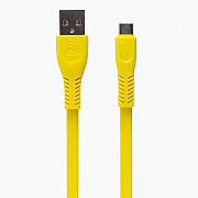 Кабель USB - Type-C Recci RCT-D01  100см 2,4A  (yellow)