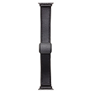 Ремешок - ApW38 Square buckle Apple Watch 42/44/45/49 mm экокожа (black)