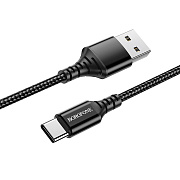 Кабель USB - Type-C Borofone BX54 Ultra bright 12W 100см 2,4A  (black)