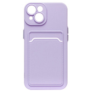 Чехол-накладка - SC315 с картхолдером для "Apple iPhone 14" (light violet) (214390)