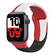 Ремешок - ApW Apple Watch 42/44/45/49 mm силикон на кнопке (009) (multicolor)