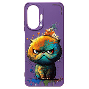 Чехол-накладка - SC335 для "Realme C55"  (кот) (violet) (227255)