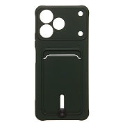 Чехол-накладка - SC304 с картхолдером для "Realme Note 80" (dark green) (245121)