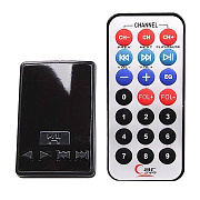 Автомобильный FM-трансмиттер -  2USB, mini jack 3,5 мм (black)