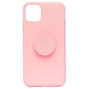 Чехол-накладка - SC161 с попсокетом для "Apple iPhone 11 Pro Max" (pink) ..